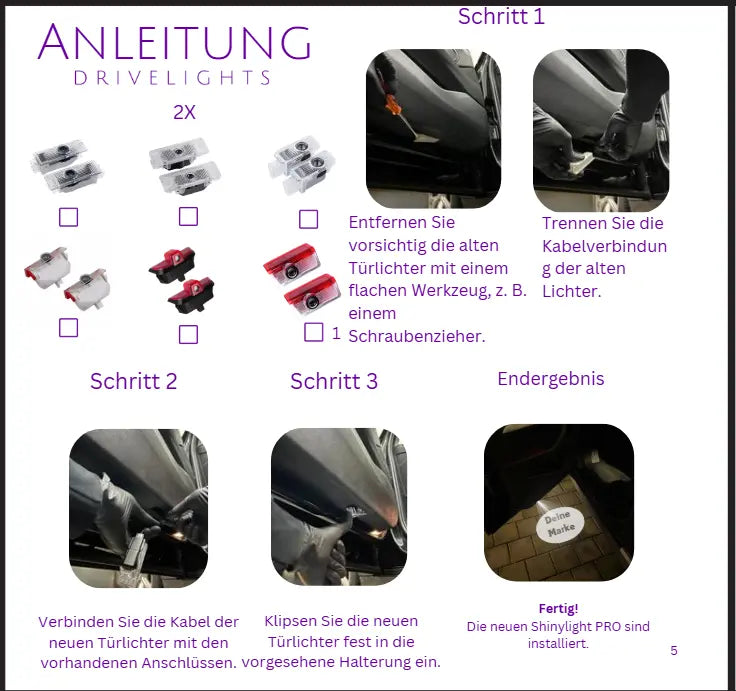 Shinylights PRO für AUDI Typ 1